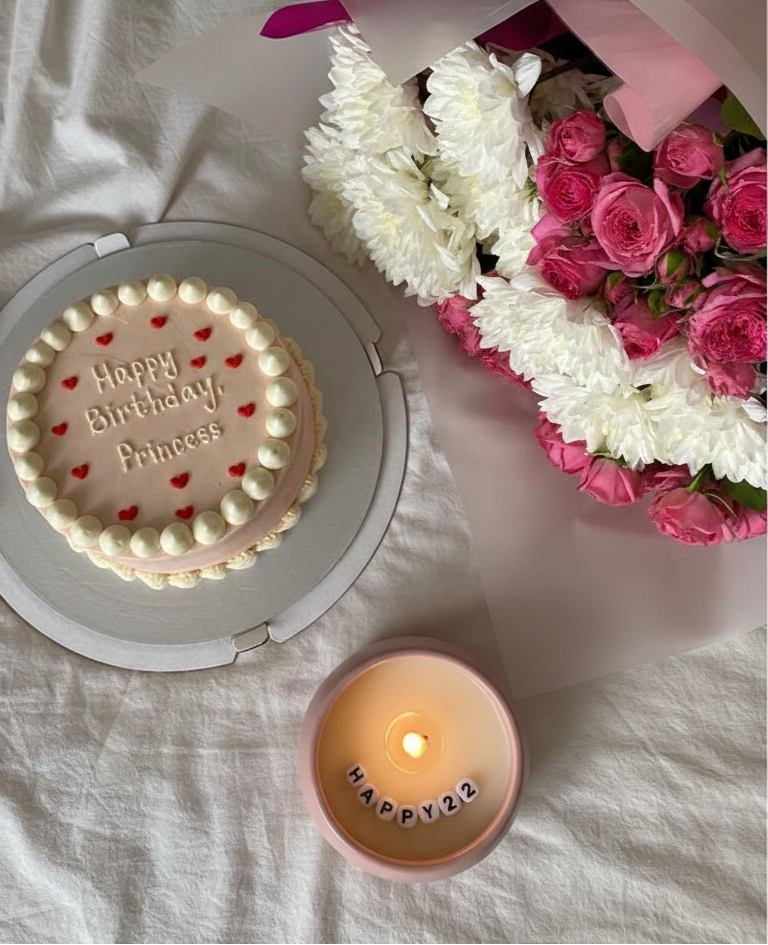 Bougie personnalisée lumineuse pour un anniversaire